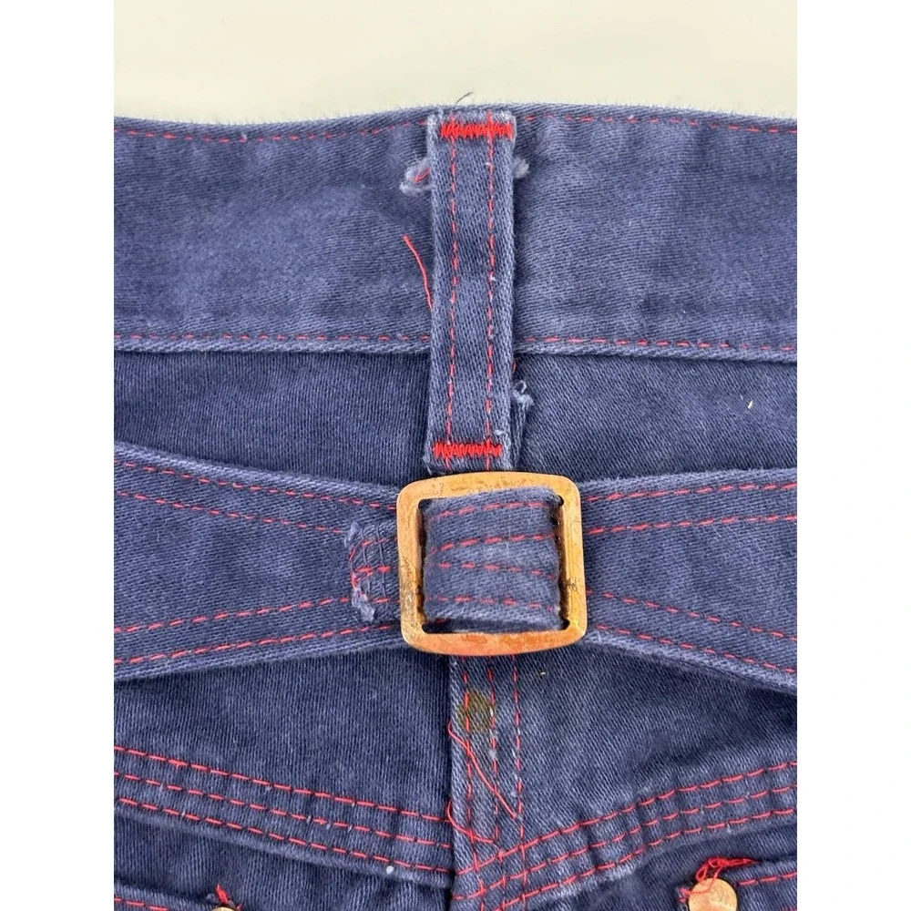 Vintage Ely Buckle Back Jeans Mens 26x33 Blue Denim Bootcut Made in USA Workwear